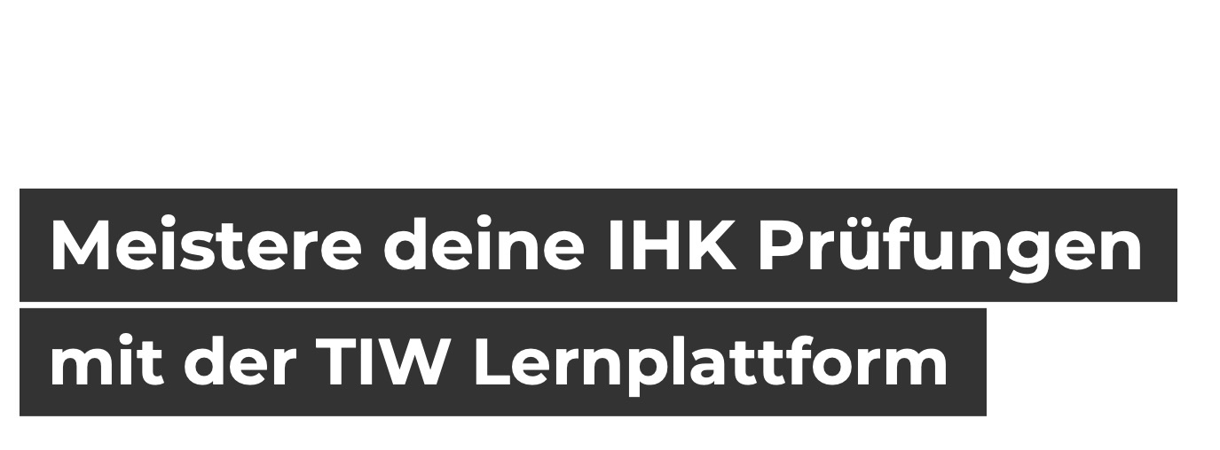 Banner TIW Lernplattform IHK